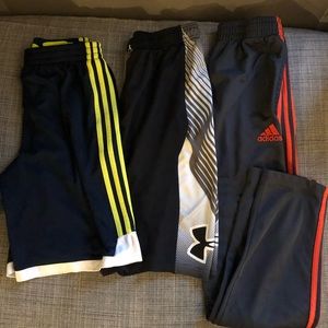 Lot of 3 Boys Large adidas shorts/sweatpants